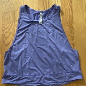 Purple Crop Tank Top with Cut Out Style